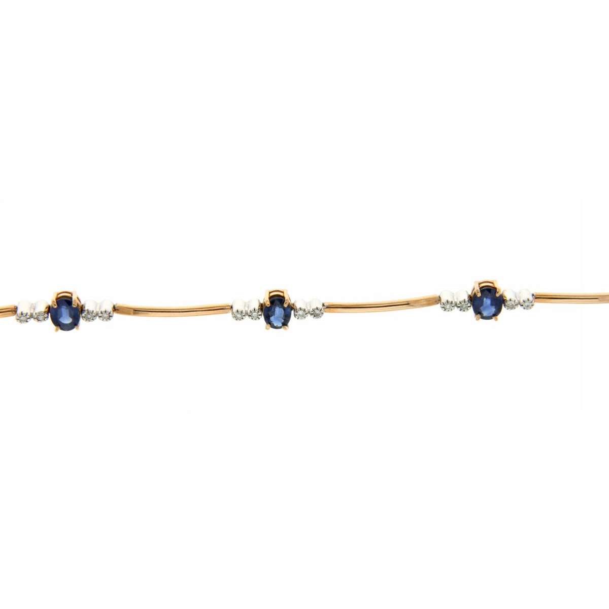 Bracciale con zaffiri ct.2,18 diamanti ct.0,14 G-VVS2