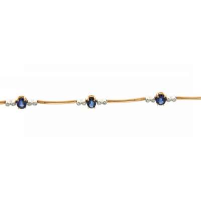 Bracciale con zaffiri ct.2,18 diamanti ct.0,14 G-VVS2