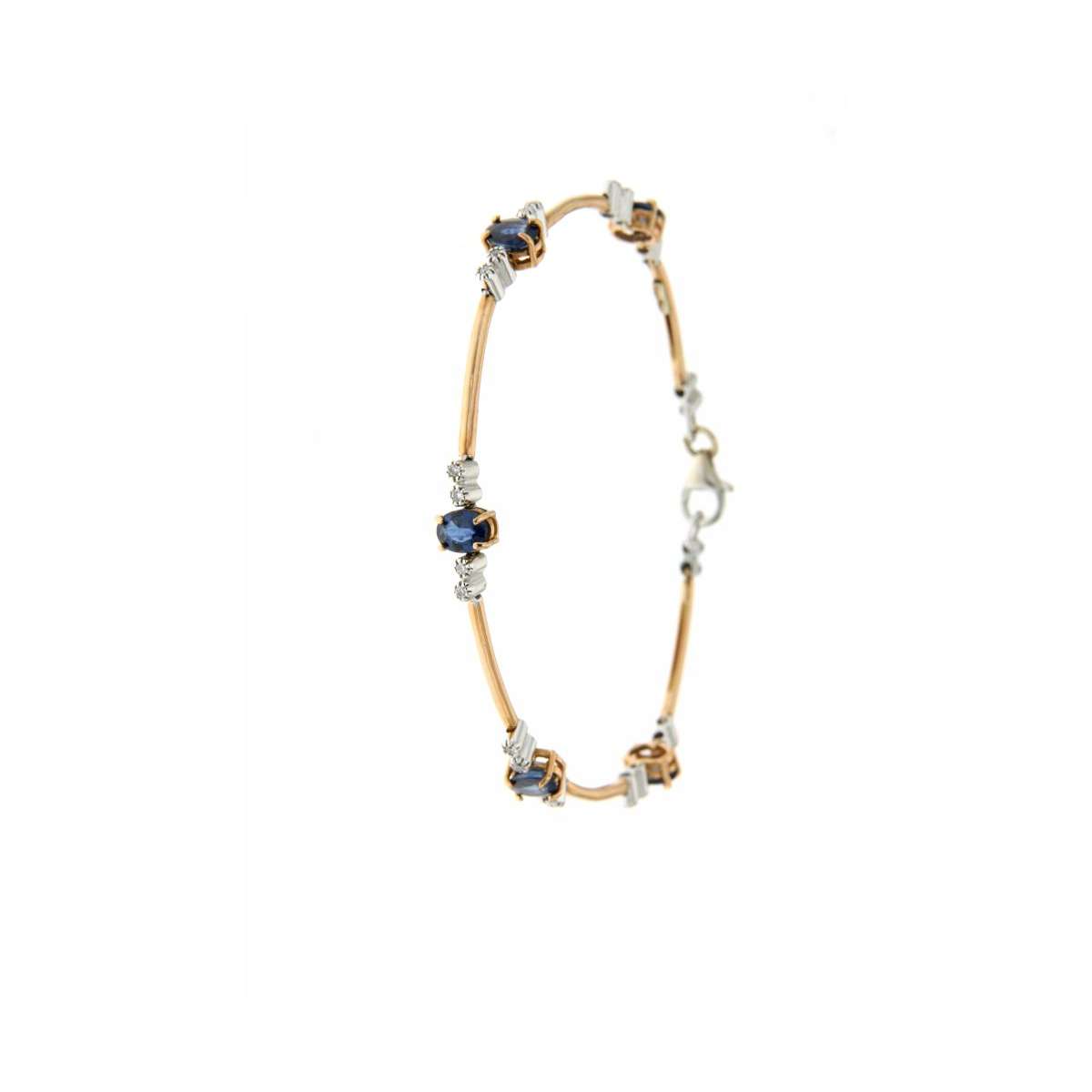 Bracciale con zaffiri ct.2,18 diamanti ct.0,14 G-VVS2