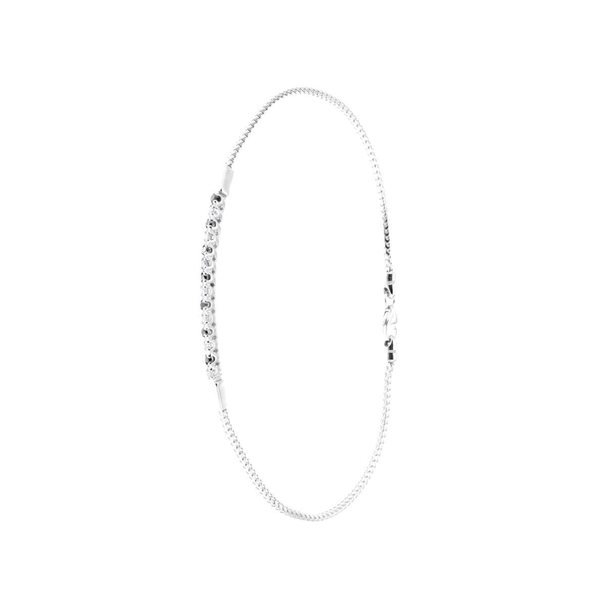 Tennis fancy bracelet 0.13 carats black and white diamonds G-VS1
