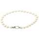 Pearl bracelet 6mm white gold clasp 0.02 carats diamonds G-VS1