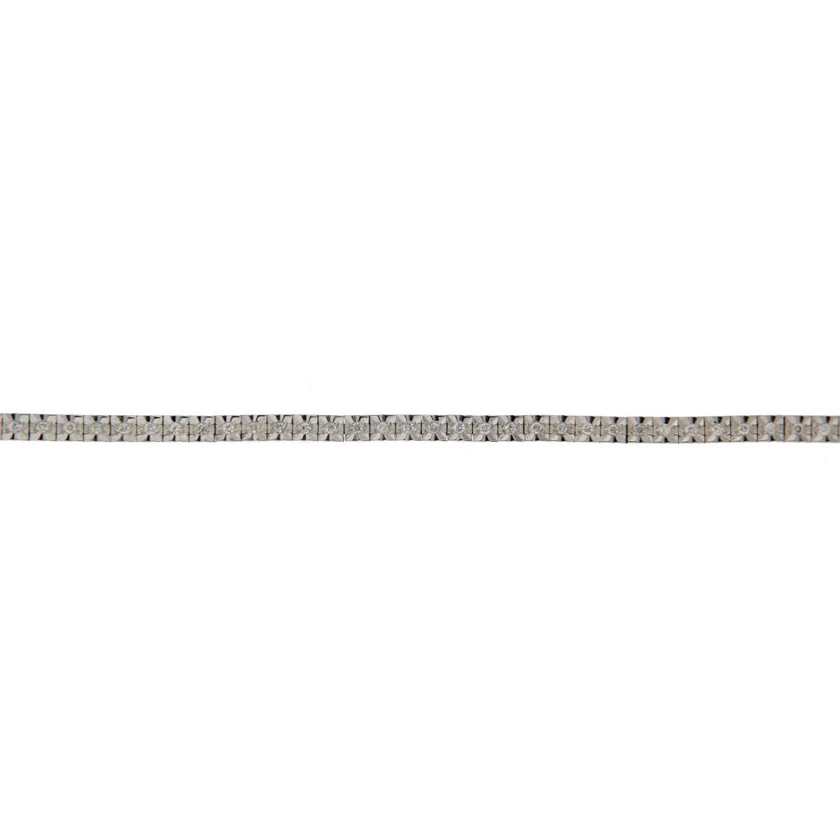 Tennis bracelet 0.35 carats diamonds G-VS1