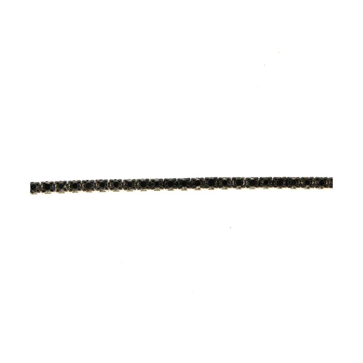 Tennis bracelet with fancy black diamonds, 1.10 carats