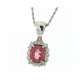 Necklace Rubellite 1.60 cts. 0.42 carats diamonds G.VS1 