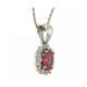 Necklace Rubellite 1.60 cts. 0.42 carats diamonds G.VS1 