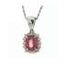 Collana rubellite carati 1,60 diamanti carati 0.42 G-VS1