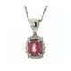 Necklace Rubellite 1.60 cts. 0.42 carats diamonds G.VS1 