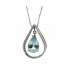Collana acquamarina carati 3,00  diamanti carati 0,09 G-VS1