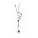 Necklace with ruby and diamonds 0.04 carats G-VS1