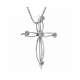 White gold cross necklace 0.32 carats diamonds G-VS1