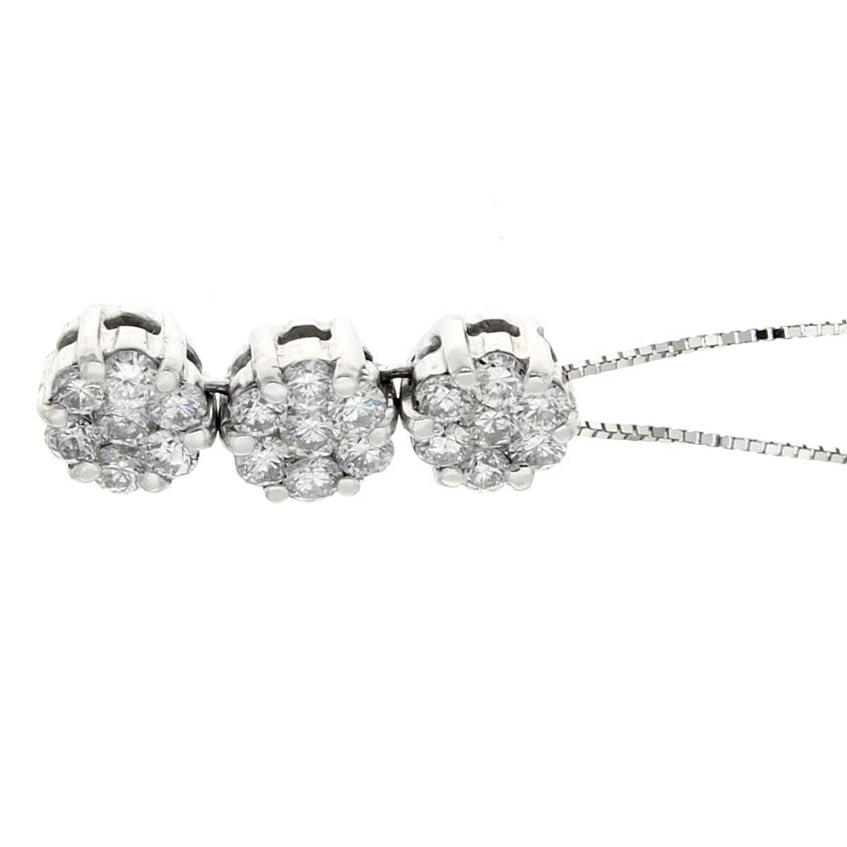 Trilogy necklace 0.87 carats diamond G-VS1 