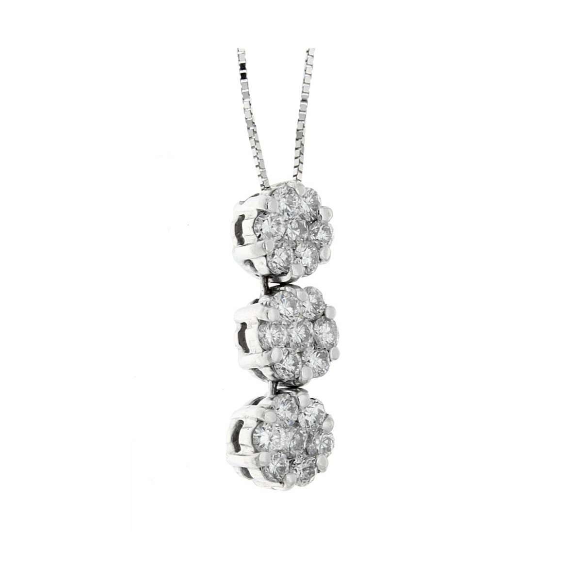 Trilogy necklace 0.87 carats diamond G-VS1 