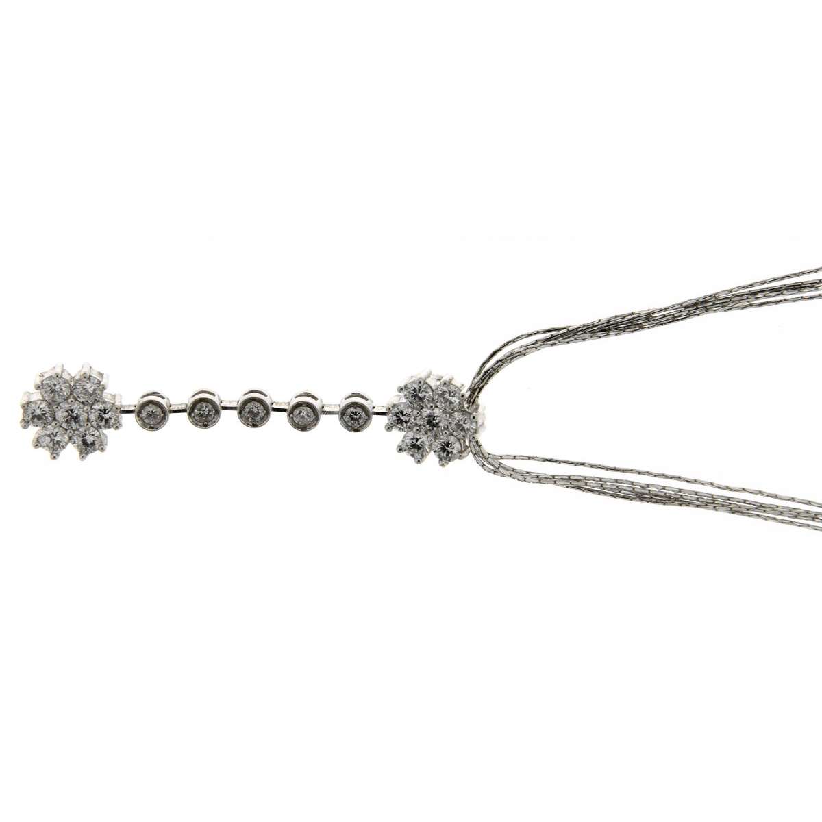 Collana multifilo diamanti  carati 1,00 F-VVS1