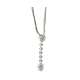 White gold multi-thread necklace 1.00 carats diamonds F-VVS1