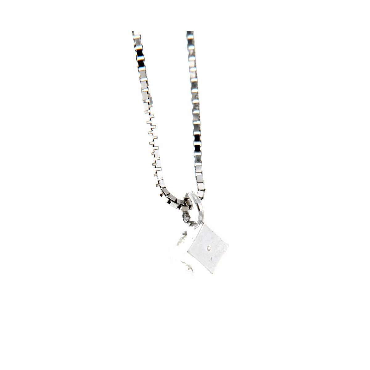 Collana punto luce con diamante carati 0,08 G-VS1