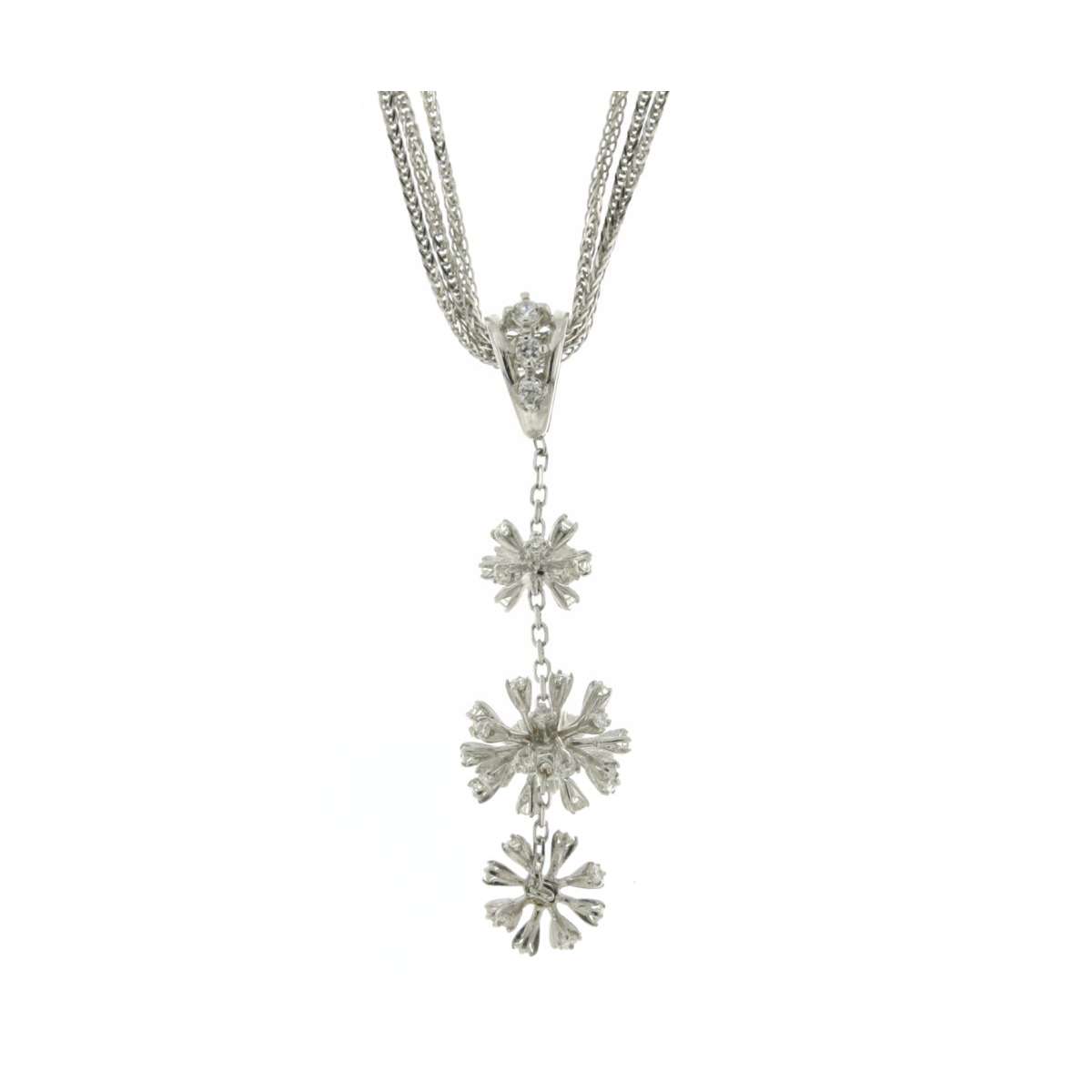 Multi-strand necklace, diamonds 0.56 carat G-VS1