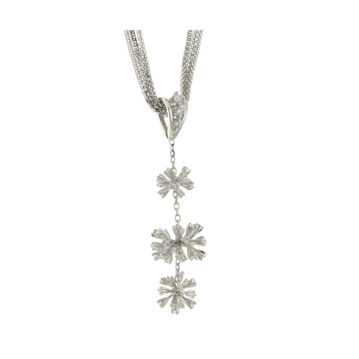 Multi-strand necklace, diamonds 0.56 carat G-VS1