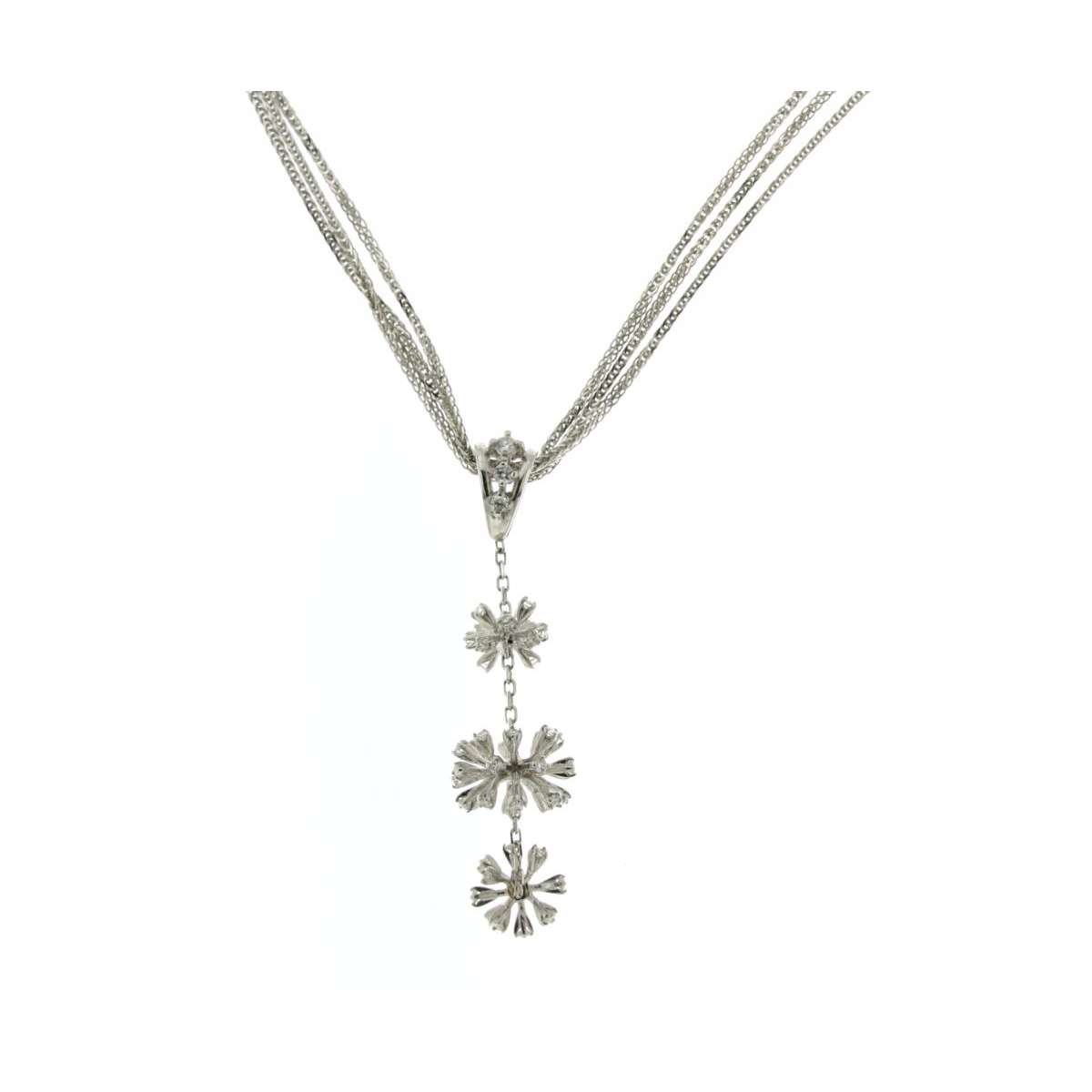 Multi-strand necklace, diamonds 0.56 carat G-VS1