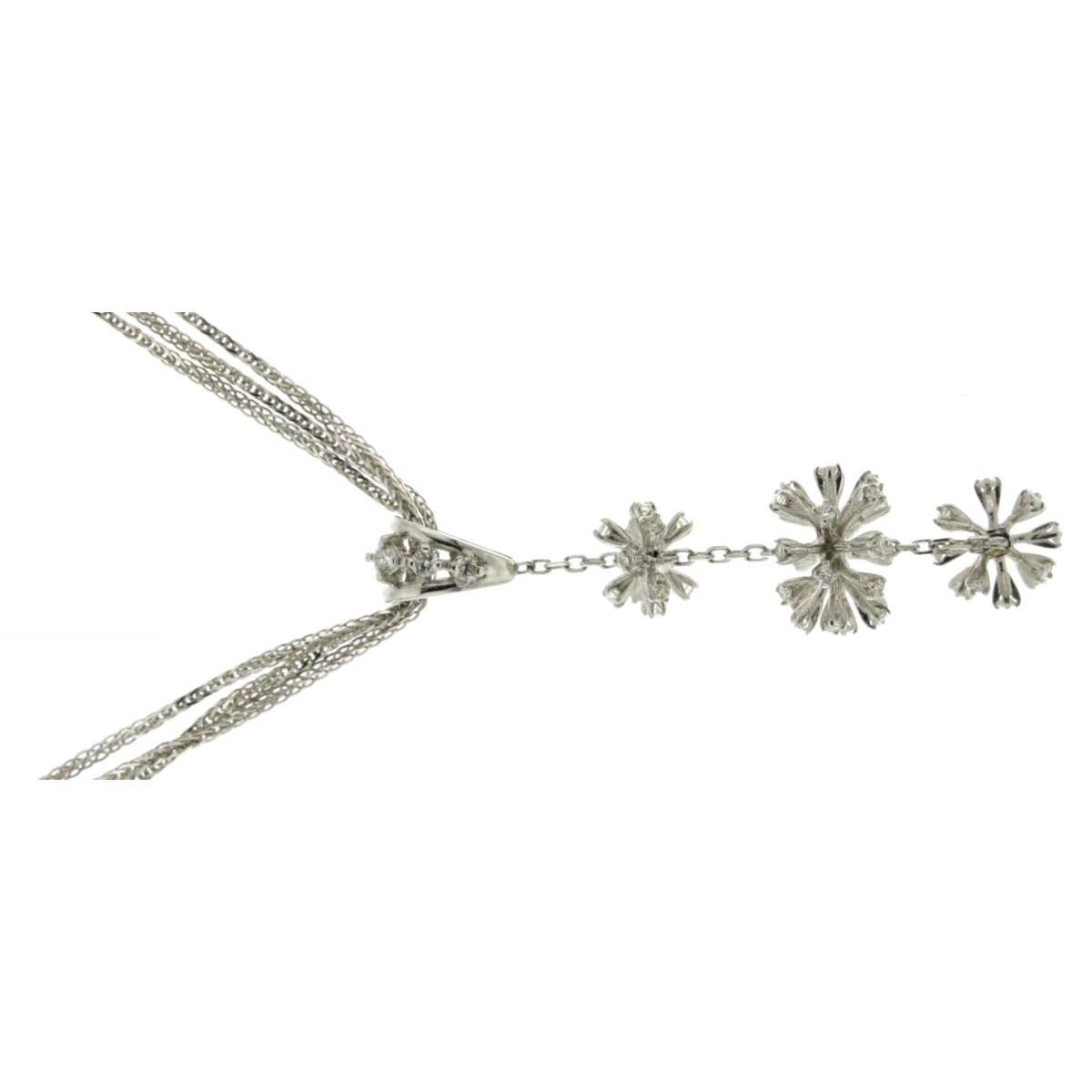 Multi-strand necklace, diamonds 0.56 carat G-VS1