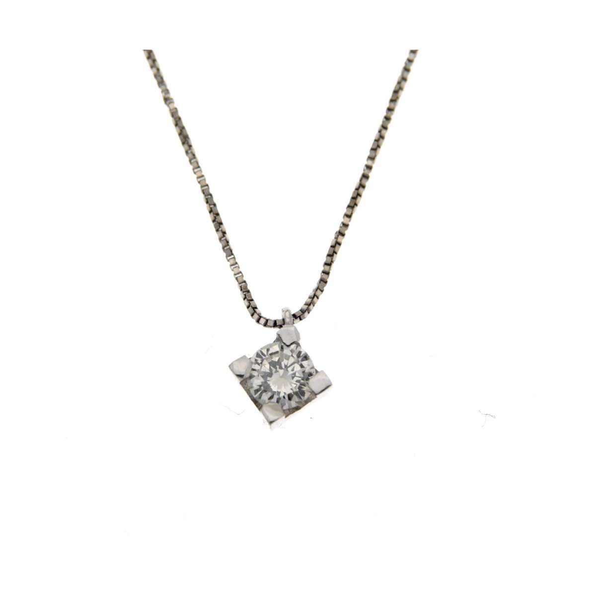 Solitaire necklace 0.25 carats diamond G-VS1 for Christmas