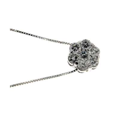 White gold fancy solitaire necklace 1.14 carats diamond G Color VVS1 clarity ideal for Christmas