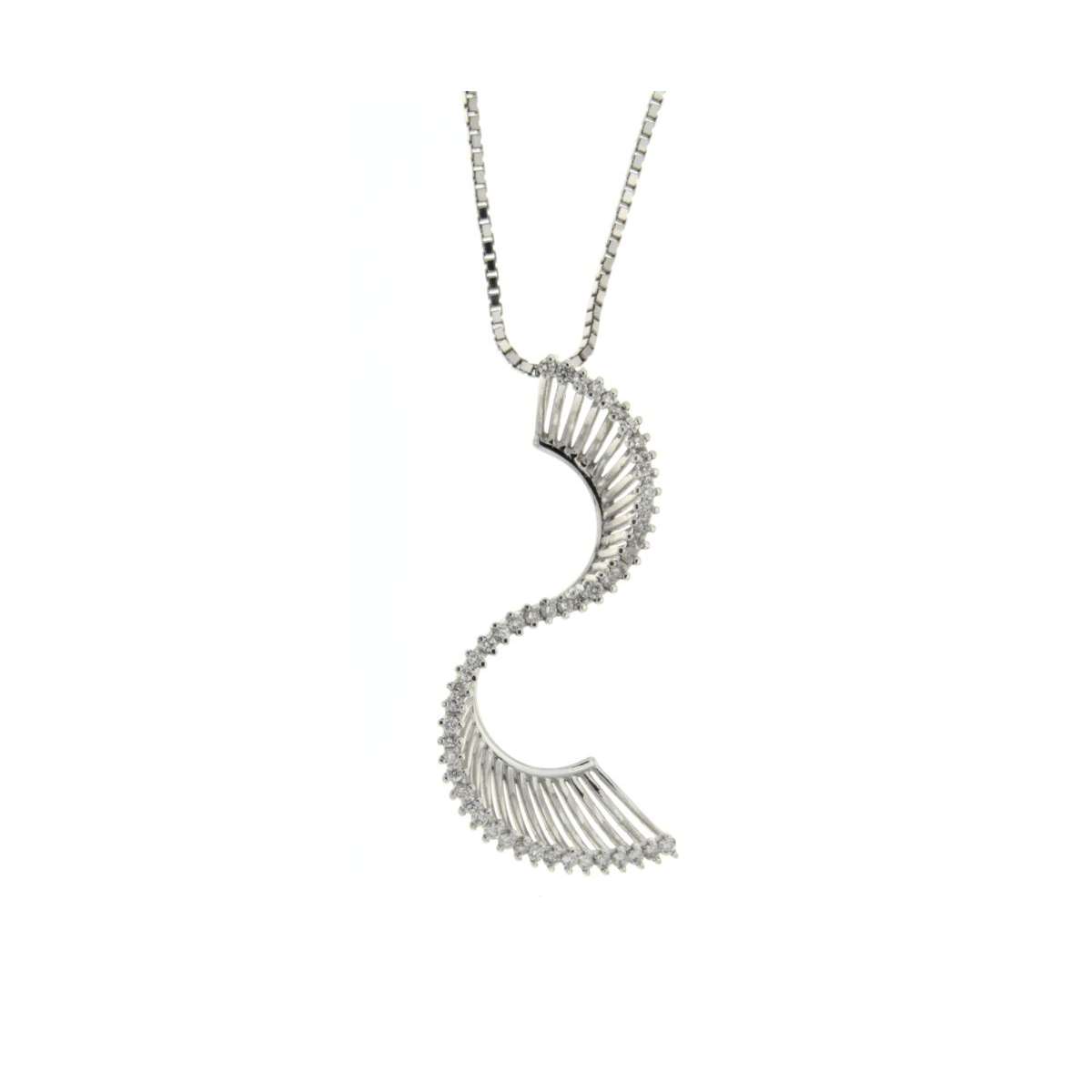 White gold fancy necklace 0.49 carats diamonds G-VS1