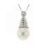 Necklace with a large pearl 11.35mm 0.04 carats diamonds G-VS1