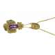 Yellow gold lost wax casting necklace amethyst 4.85 cts.