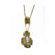 Yellow gold lost wax casting necklace amethyst 4.85 cts.