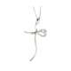 White gold fancy cross necklace 0.02 carats diamonds G-VS1