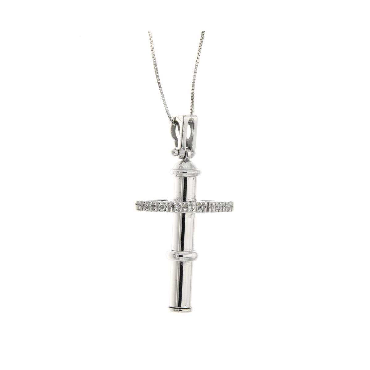 Cross necklace 0.02 carats diamonds G-VS1