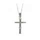 Collana croce con diamanti carati 0,02 G-VS1