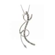 Collana fantasia con ricciolo diamanti carati 0,08 G-VS1 Collana fantasia con ricciolo diamanti carati 0,08 G-VS1