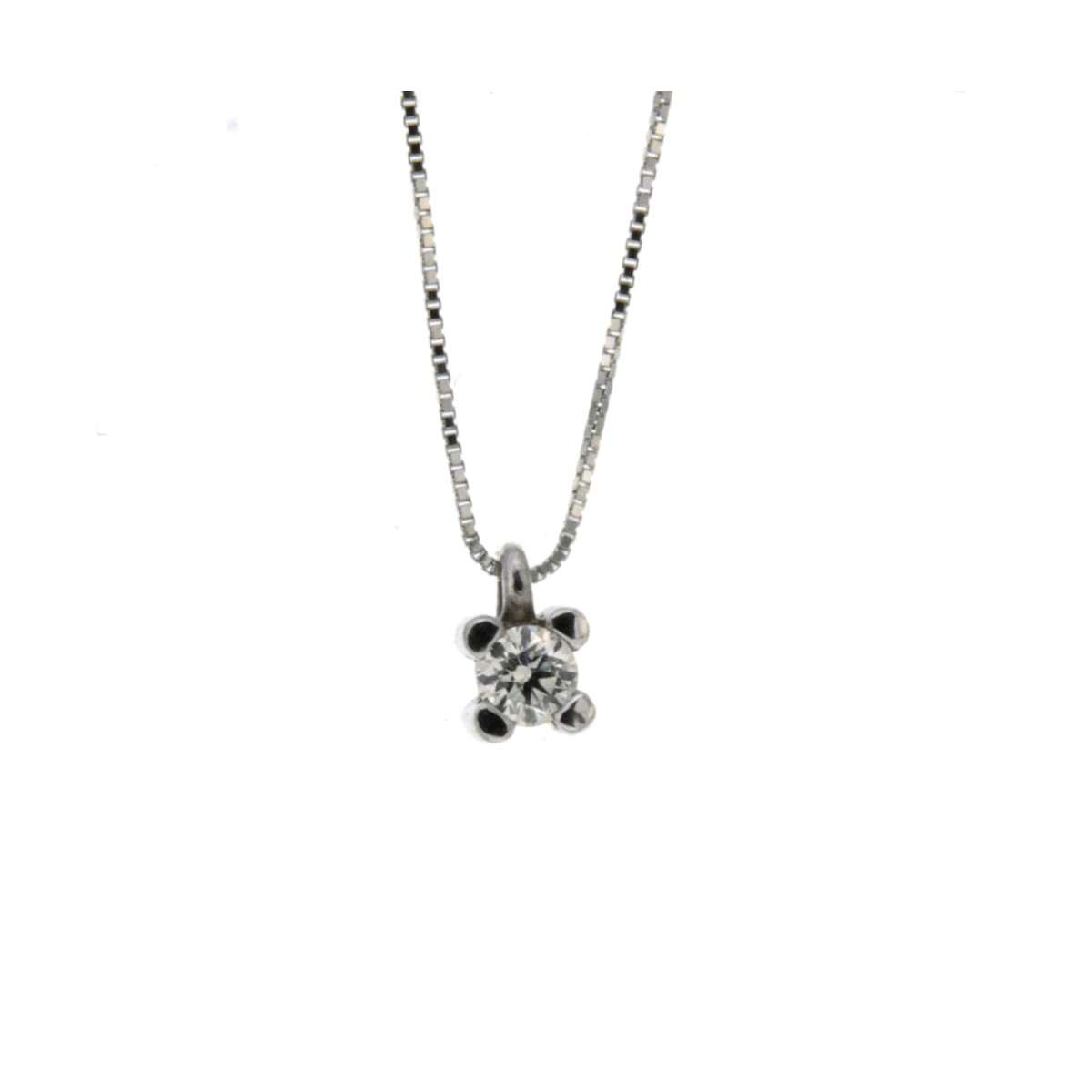 Solitaire necklace 0.15 carats diamond E-VS1