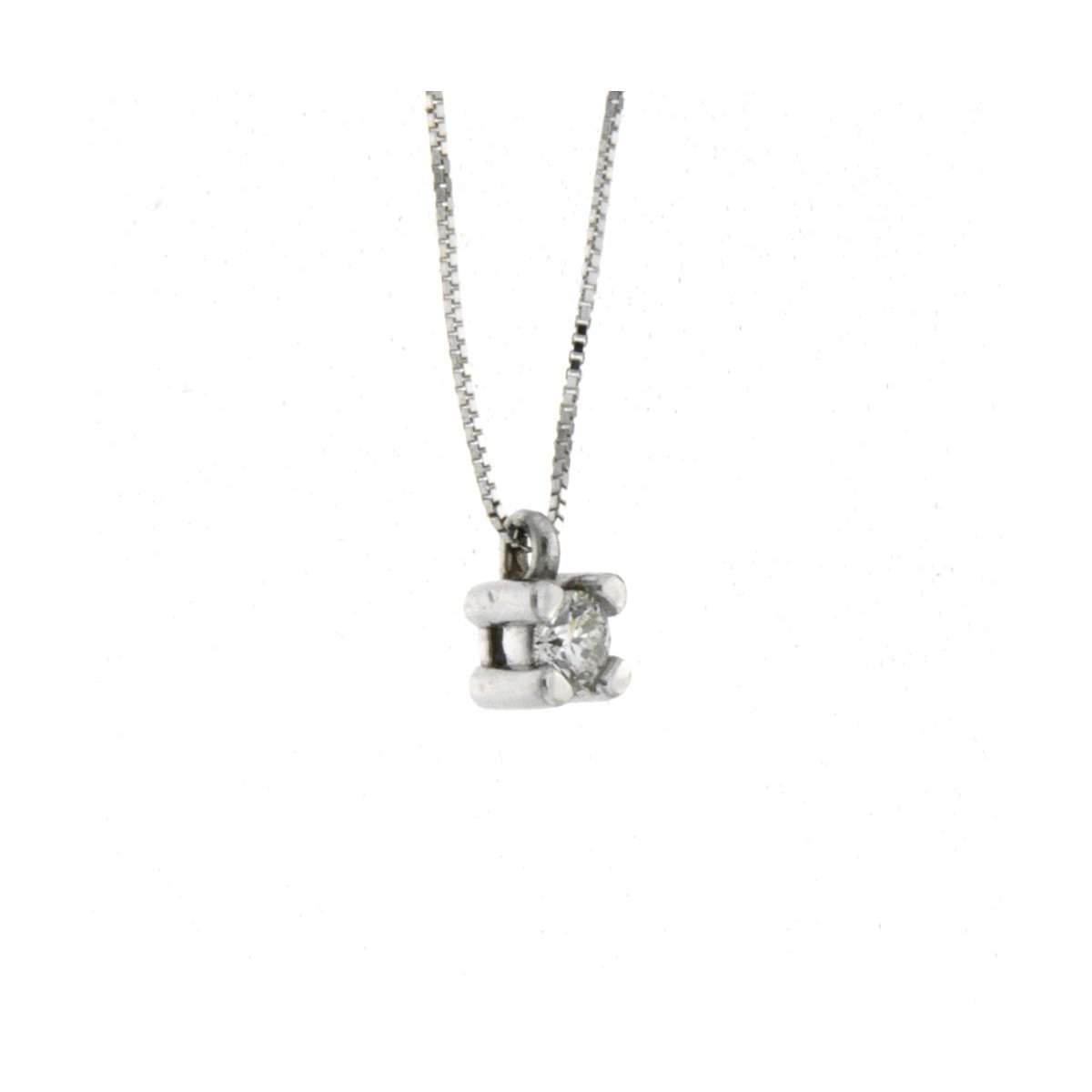 Solitaire necklace 0.15 carats diamond E-VS1