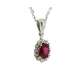 Necklace Ruby 0.83 cts. 0.14 carats diamonds G-VS1