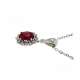 Necklace Ruby 0.83 cts. 0.14 carats diamonds G-VS1