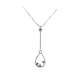 Necklace with drop-shaped pendant 0.08 carats diamonds G-VS1