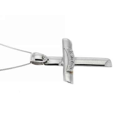 Cross necklace 0.01 carats diamonds G-VS1