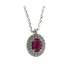 Necklace Ruby 0.69 cts. 0.20 carats diamonds G-VS1