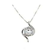 Collana con acquamarina carati 0.50 diamanti  0,03 G-VS1 Collana con acquamarina carati 0.50 diamanti  0,03 G-VS1