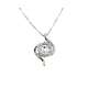 Necklace with pendant 0.50 cts. aquamarine 0.03 carats diamonds G-VS1
