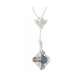 Collana a fantasia  zaffiro blu ct 0,50 diamanti carati 0,20 G-VS1