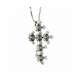 Cross necklace 0.73 carats black and white diamonds G-VS1