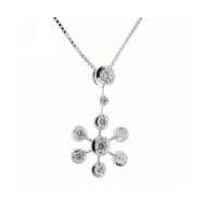 Collana floreale diamanti carati 0,24 G-VS1 Collana floreale diamanti carati 0,24 G-VS1
