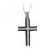 Cross necklace 0.72 carats black and white diamonds G-VS1