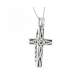 Cross necklace 0.72 carats black and white diamonds G-VS1