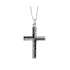 Cross necklace 0.40carats black and white diamonds G-VS1