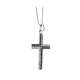 Cross necklace 0.40carats black and white diamonds G-VS1