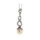 Necklace for women with a fancy articulated pendant 10mm pearl 0.42 carats diamonds G-VS1